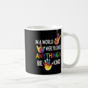 Caneca De Café Consciência No Mundo Seja Gentil Quebra-Cabeça De