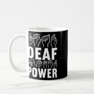 Caneca De Café Consciência sobre Surdos Sinal de Língua Americana