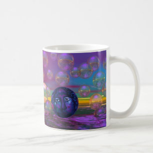 Caneca De Café Consciência violeta e Dourado da piedade -