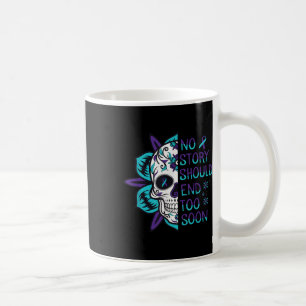 Caneca De Café Consciencialização da Saúde Mental Suicídio Caveir