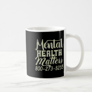 Caneca De Café Consciencialização Retro Saúde Mental S 800-273-82