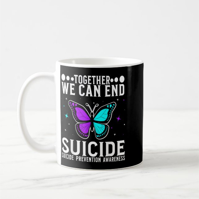 Caneca De Café Conscientização Apoio Prevenção Conscientização Mu (Esquerda)
