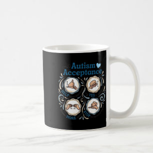 Caneca De Café Conscientização da Aceitação do Autismo Apoio à Ne
