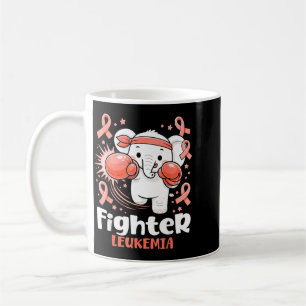 Caneca De Café Conscientização da Leucemia Lutador Boxe Engraçado