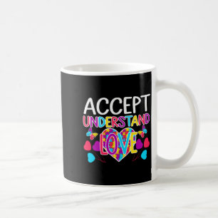 Caneca De Café Conscientização do Autismo Aceitar Entender Amor C
