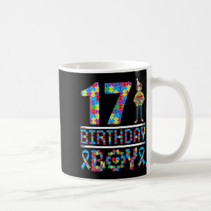 Caneca De Café Conscientização do Autismo Aniversário de 17 Anos