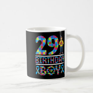Caneca De Café Conscientização do Autismo Aniversário de 29 anos