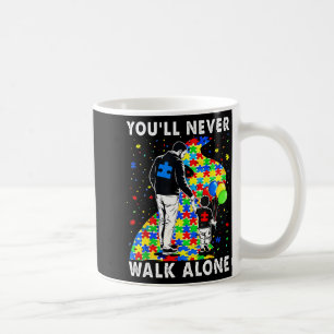 Caneca De Café Conscientização do Autismo Pai e Filho Puzzle Estr