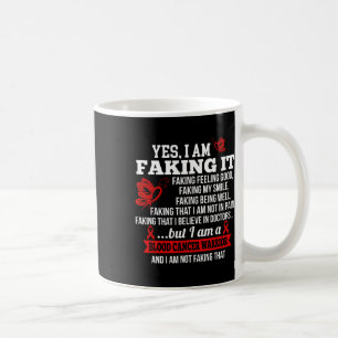 Caneca De Café Conscientização do Câncer de Sangue - Sim, Estou F