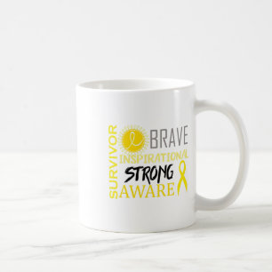 Caneca De Café Conscientização do Câncer Infantil Sobrevivente Co