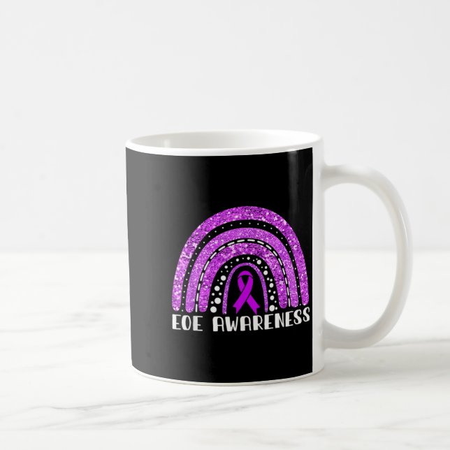 Caneca De Café Conscientização do Eoe do Guerreiro do Arco-íris (Direita)