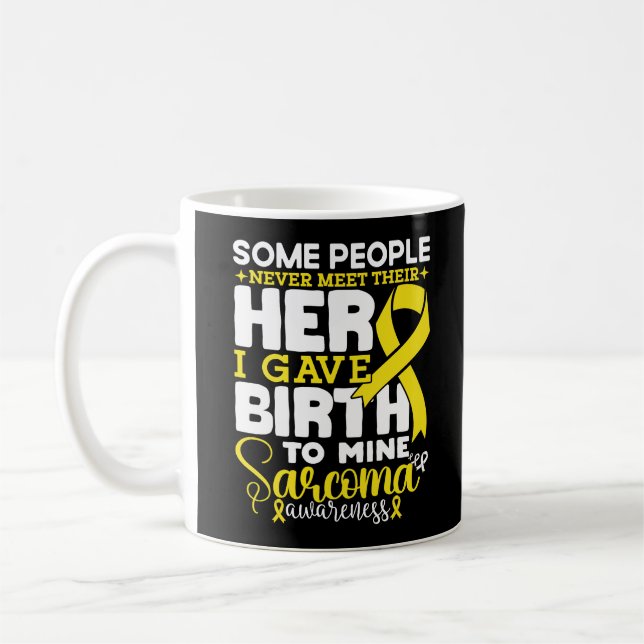 Caneca De Café Conscientização do Sarcoma Algumas Pessoas Nunca C (Esquerda)
