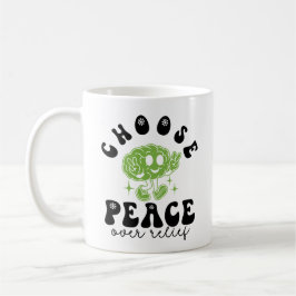 Caneca De Café Conscientização e Recuperação do TOC Escolha a Paz