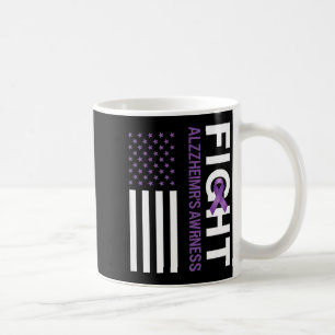 Caneca De Café Conscientização luta alzheimer laço roxo americano