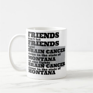 Caneca De Café Conscientização sobre Câncer Cerebral em Montana