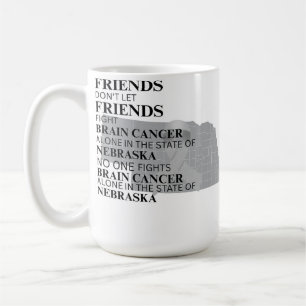 Caneca De Café Conscientização sobre Câncer Cerebral em Nebraska