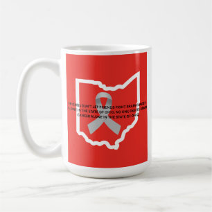 Caneca De Café Conscientização sobre Câncer Cerebral em Ohio