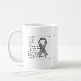 Caneca De Café Conscientização sobre Câncer Cerebral no Colorado 
