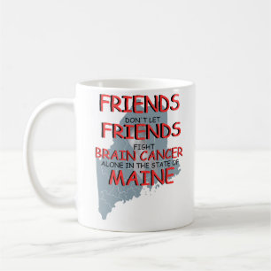 Caneca De Café Conscientização sobre Câncer Cerebral no Maine