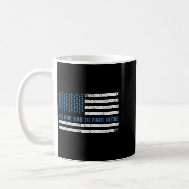 Caneca De Café Conscientização sobre Diabetes Tem que Lutar Sozin (Esquerda)
