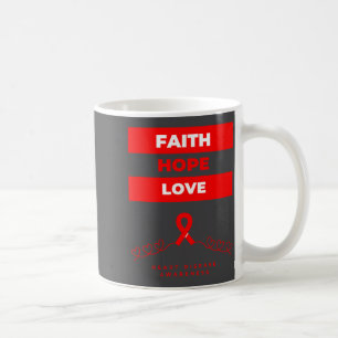 Caneca De Café Conscientização sobre Doenças Cardíacas Fé Esperan