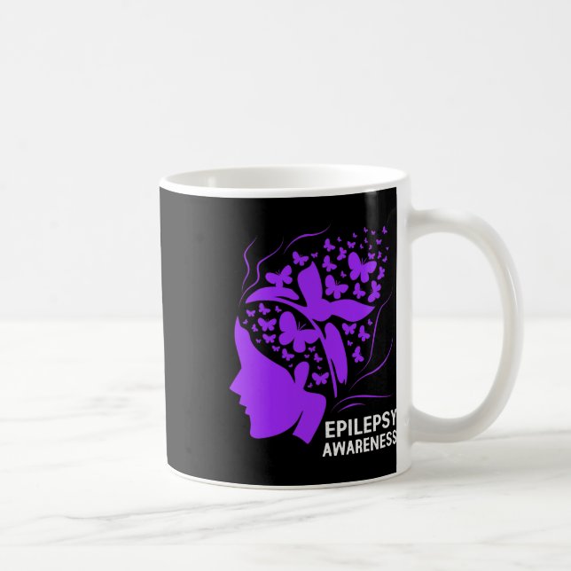 Caneca De Café Conscientização sobre Epilepsia para Mulheres (Direita)