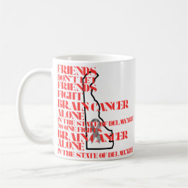 Caneca De Café Conscientização sobre o Câncer Cerebral em Delawar