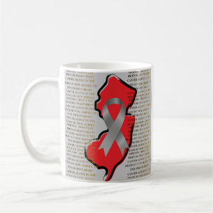 Caneca De Café Conscientização sobre o Câncer Cerebral em Nova Je
