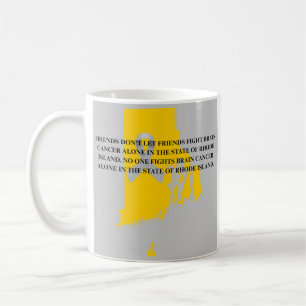 Caneca De Café Conscientização sobre o Câncer Cerebral em Rhode I