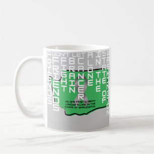 Caneca De Café Conscientização sobre o Câncer Cerebral em Washing