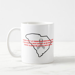 Caneca De Café Conscientização sobre o Câncer Cerebral na Carolin