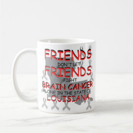 Caneca De Café Conscientização sobre o Câncer Cerebral na Louisia