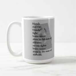 Caneca De Café Conscientização sobre o Câncer Cerebral no Alabama
