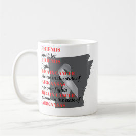 Caneca De Café Conscientização sobre o Câncer Cerebral no Arkansa
