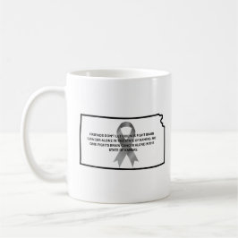 Caneca De Café Conscientização sobre o Câncer Cerebral no Kansas 