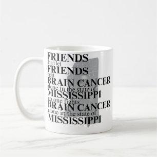 Caneca De Café Conscientização sobre o Câncer Cerebral no Mississ
