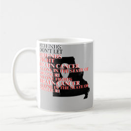 Caneca De Café Conscientização sobre o Câncer Cerebral no Missour