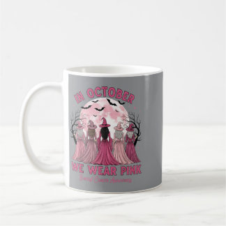 Caneca De Café Conscientização sobre o Câncer de Mama das Bruxas