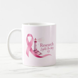 Caneca De Café Conscientização sobre o Câncer de Mama Laço Rosa P