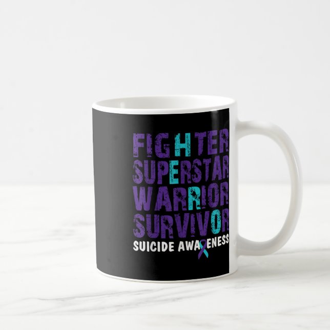 Caneca De Café Conscientização sobre Saúde Mental do Suicídio de  (Direita)