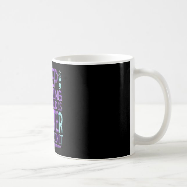 Caneca De Café Conscientização sobre Suicídio Prevenção Apoio Sob (Direita)