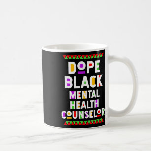 Caneca De Café Conselheiro de Saúde Mental Negra Trabalho African