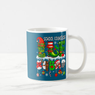 Caneca De Café Conselheiro Escolar Esquadrão Duende Natal Chapéu