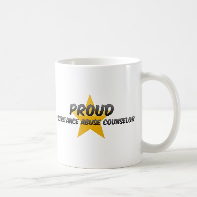 Caneca De Café Conselheiro orgulhoso do abuso de substâncias (Direita)