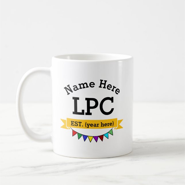Caneca De Café Conselheiro profissional licenciado LPC personaliz (Esquerda)