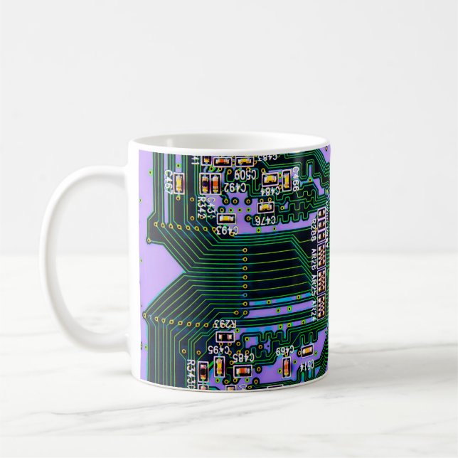 Caneca De Café Conselho de circuito eletrônico fechado. fundo,var (Esquerda)