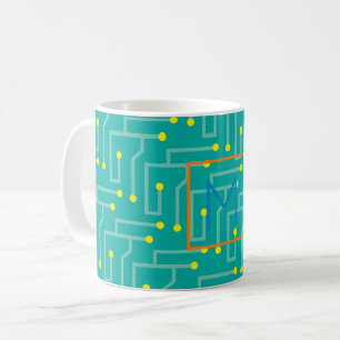 Caneca De Café Conselho de Circuito Moderno, Diversão Tecnológica