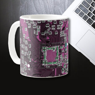 Caneca De Café Conselho de Circuito Púrpura PCB Circuito Conjunto