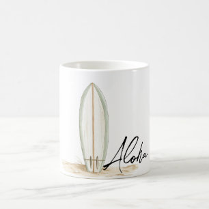 Caneca De Café Conselho de Surf Aloha tropical