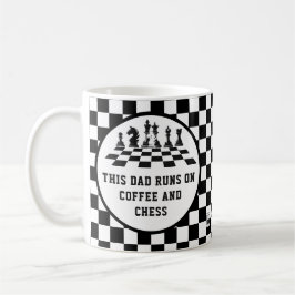Caneca De Café Conselho de xadrez e peças Oferta do Pai do Dia de